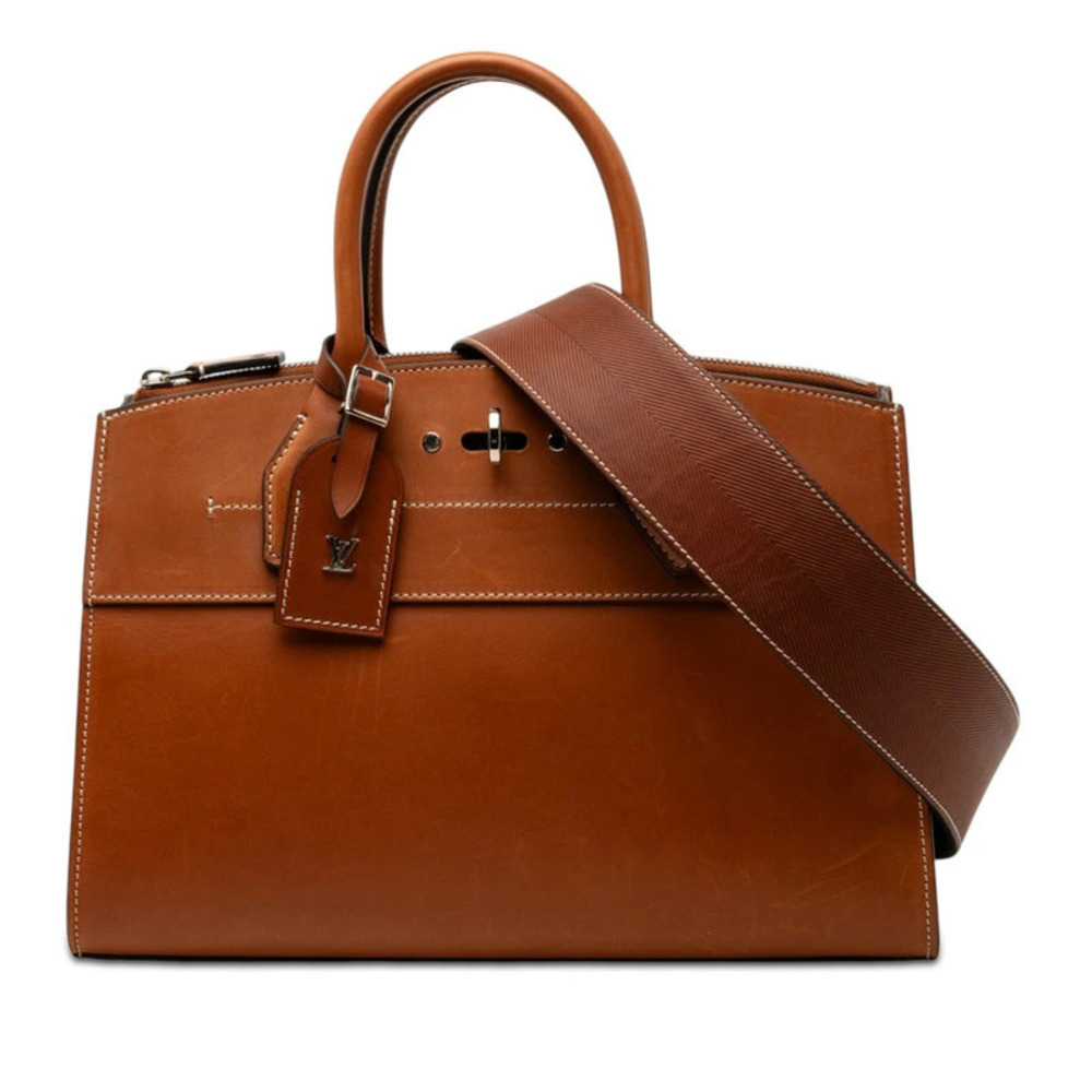 Louis Vuitton City Steamer EW 2way Shoulder Bag Brown Leather